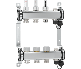 PRE-ASSE U.H MANIFOLD SET 4WAYS INOX