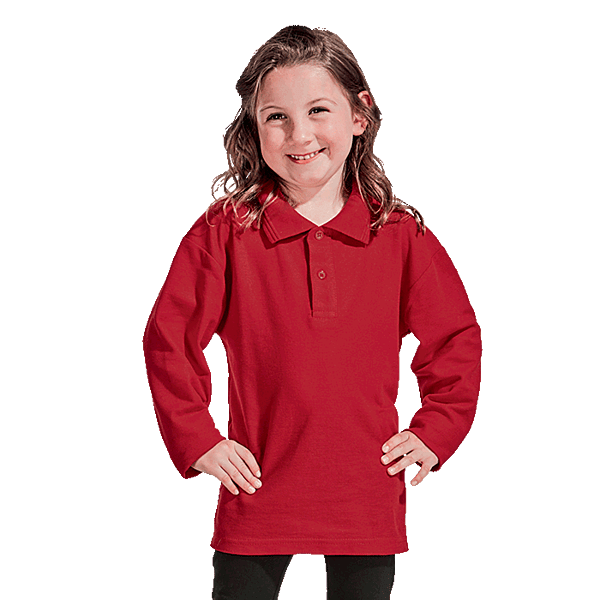 175g Pique Knit Long Sleeve Golfer Kiddies