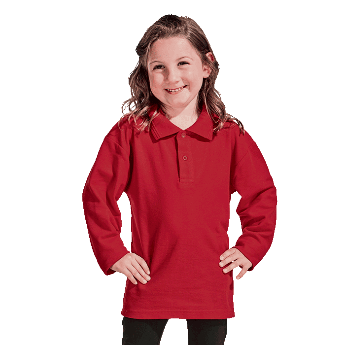 175g Pique Knit Long Sleeve Golfer Kiddies