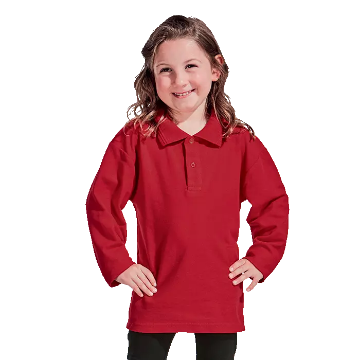 175g Pique Knit Long Sleeve Golfer Kiddies