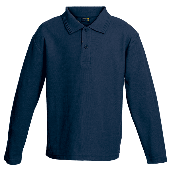 175g Pique Knit Long Sleeve Golfer Kiddies