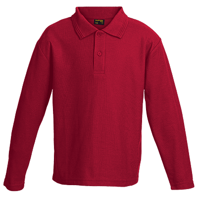 175g Pique Knit Long Sleeve Golfer Kiddies