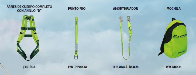 KIT ARNES, CABLE DE VIDA, PUNTO FIJO Y MOCHILA