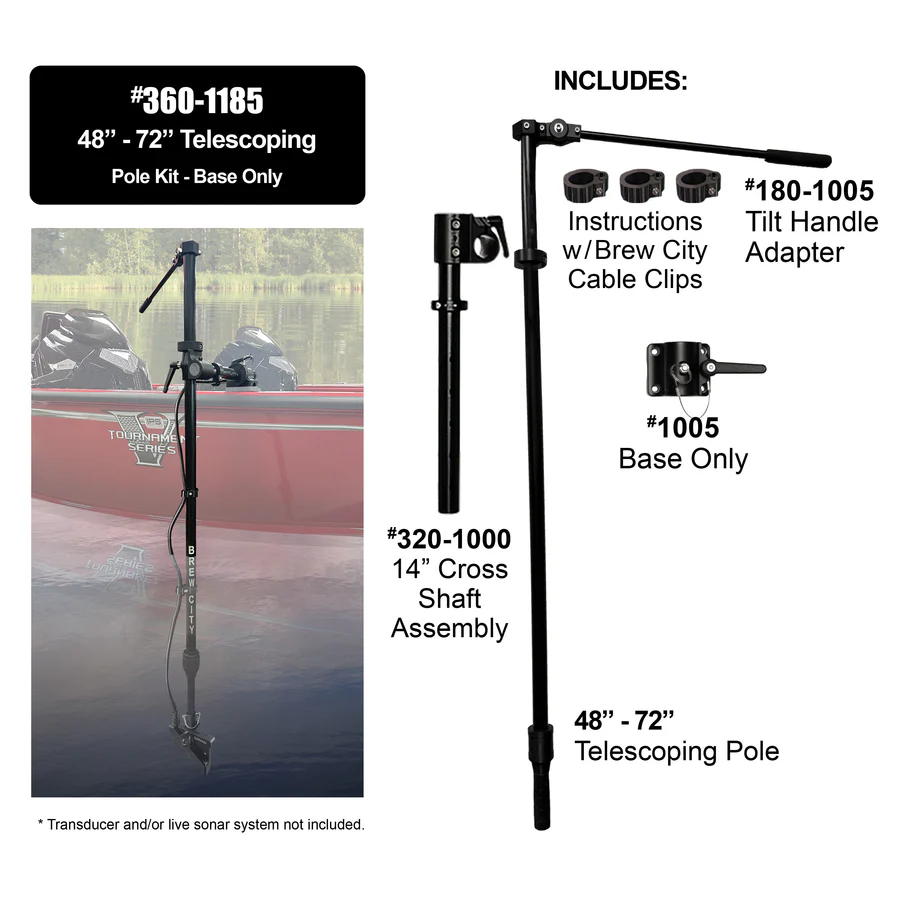 Brew City 48"-72” TELESCOPING POLE KIT - BASE ONLY Brew City 48"-72” TELESCOPING POLE KIT - BASE ONLY
