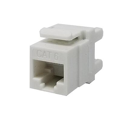 Cat6 UTP Keystone Jack 180 Degree White