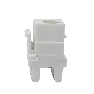 Cat6 UTP Keystone Jack 180 Degree White