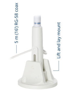 3 dB VHF Antenna 5 ft length lift and lay mount HTC:8529.10.91.00 PF AN NVHF00005