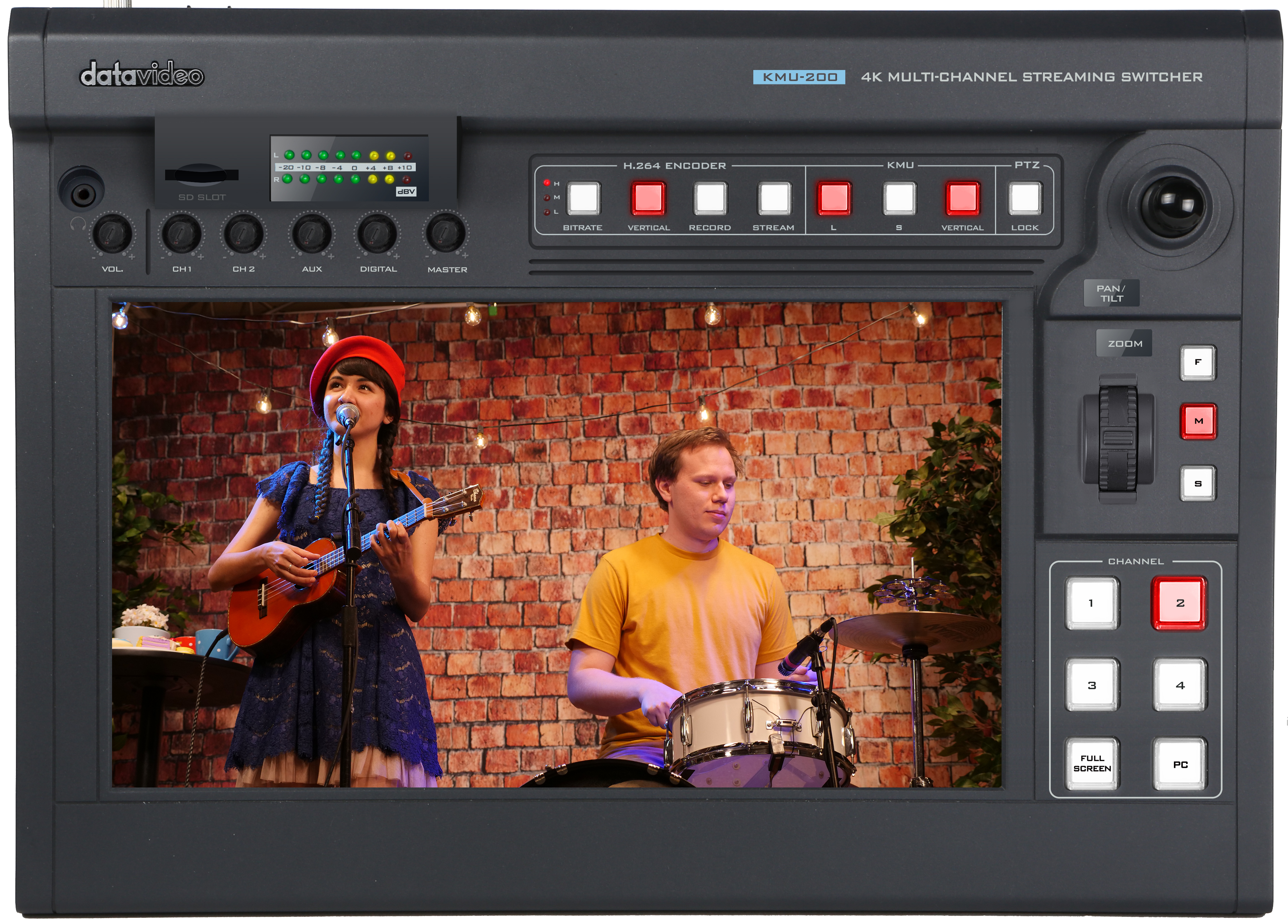 DATAVIDEO KMU-200 - 4K Multi-Channel Touch Screen Region of Interest Switcher