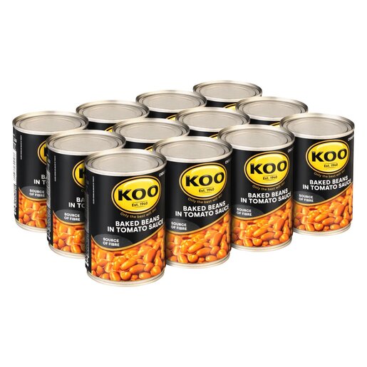 KOO BAKED BEANS 12X410G TRAY