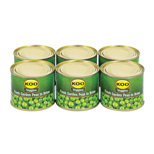 KOO GARDEN PEAS 6X215G TRAY