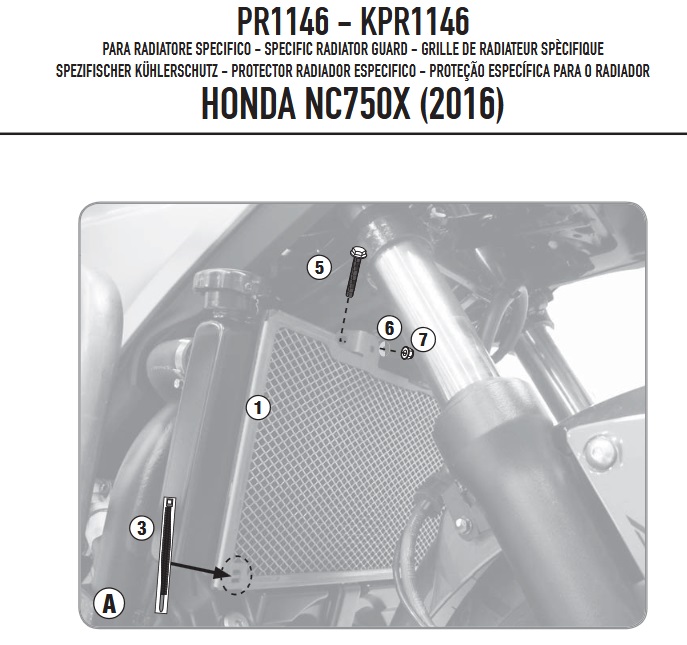 KAPPA HONDA RADIATOR GUARD KPR1146 - NC 750 S / X (16-21)