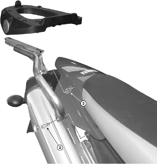 KAPPA YAMAHA TOPBOX BRACKET  KR365M - XT 660 R / XT 660 X (07-12)