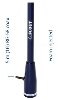 3 db VHF Antenna 5 ft length - Blue HTC:8529.10.91.00 PF AN NVHF00003