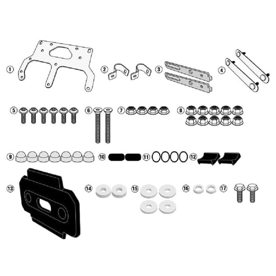 KAPPA SUZUKI TOOLBOX BRACKET KTL3112KIT - DL 650 V-STROM (17-20)
