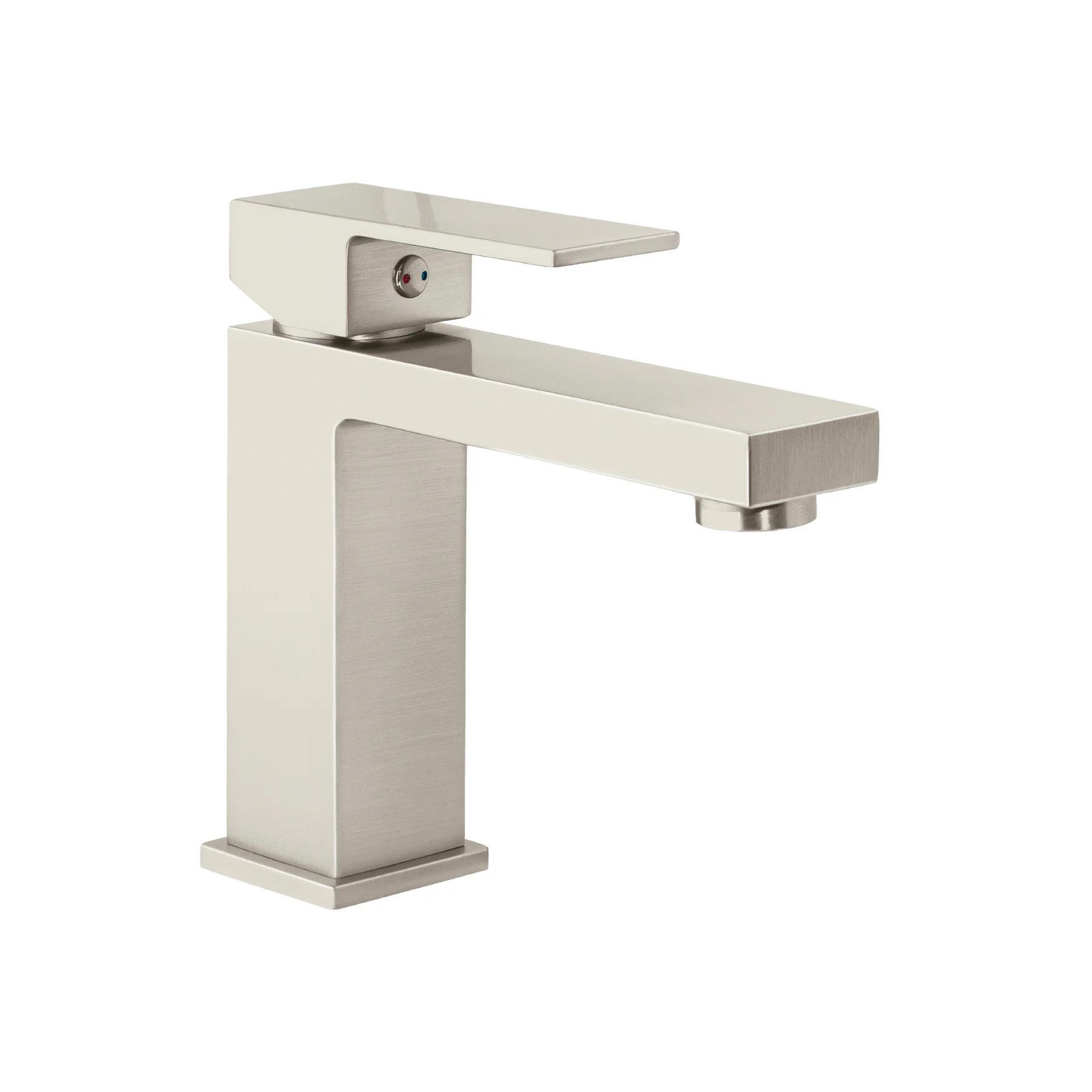 Monomando corto para lavabo, satín - KUM-45N / 44202