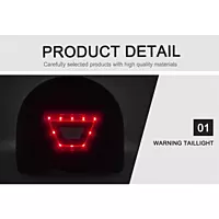 KUYOU Scooter Helmet With Light Gloss Black