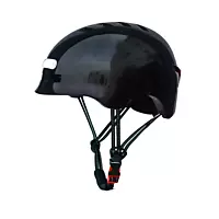 KUYOU Scooter Helmet With Light Gloss Black