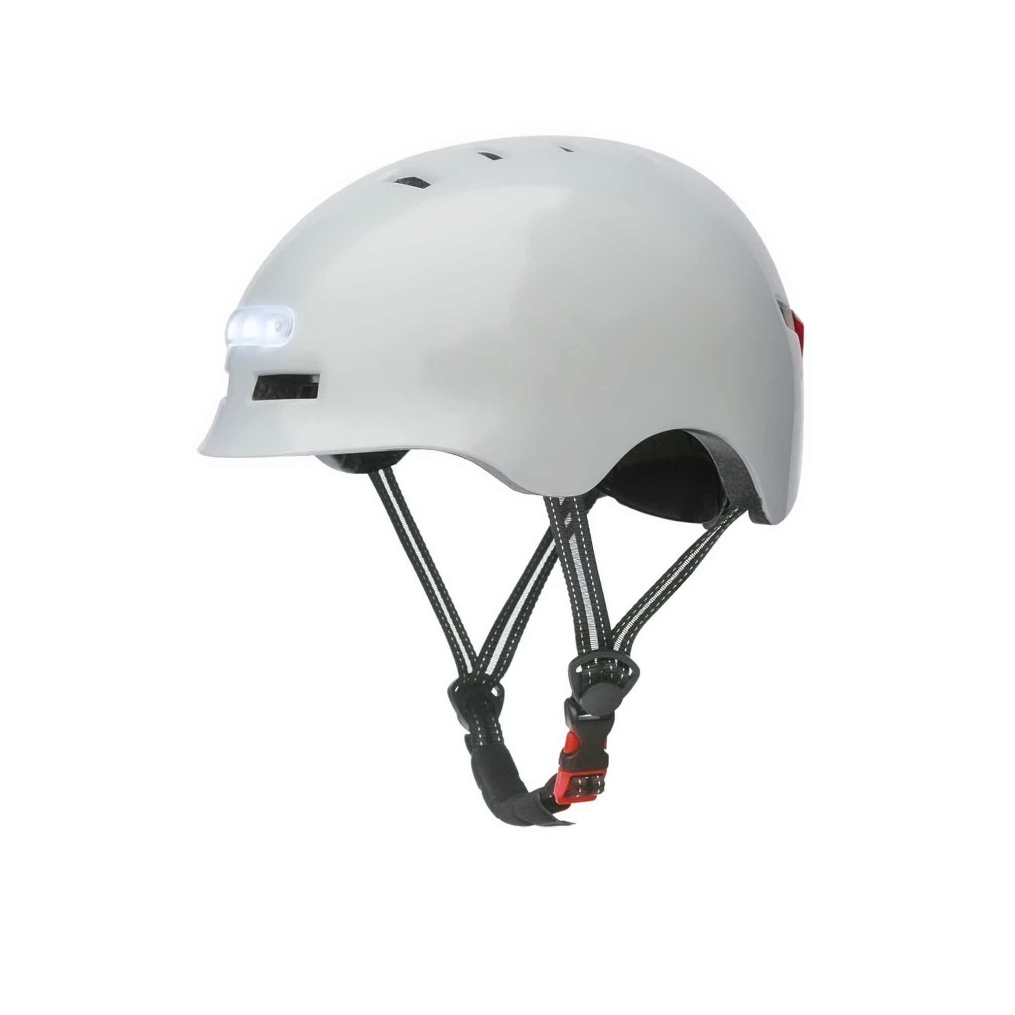 KUYOU Scooter Helmet With Light Gloss White