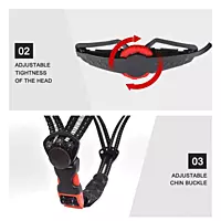 KUYOU Scooter Helmet With Light Matt Black