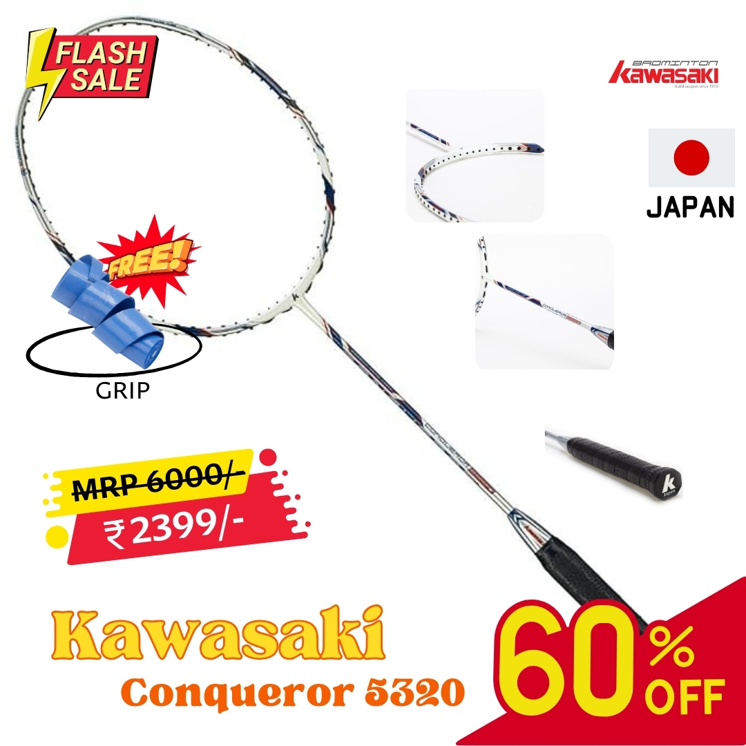 Kawasaki Conqueror-5320 RED Badminton Racquet Kawasaki Conqueror-5320 RED Badminton Racquet