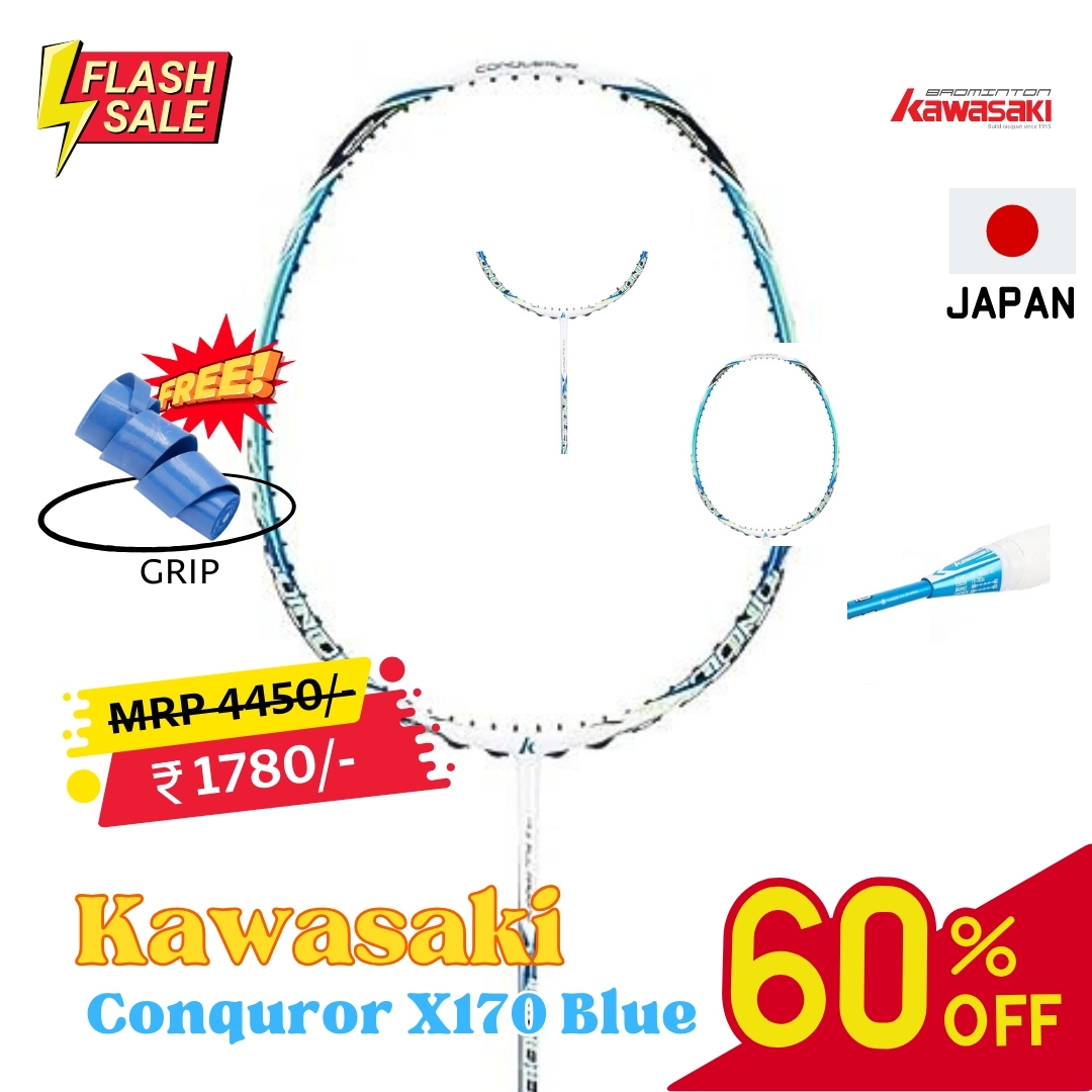 Kawasaki Conqueror-X170 BLUE Badminton Racquet Kawasaki Conqueror-X170 BLUE Badminton Racquet
