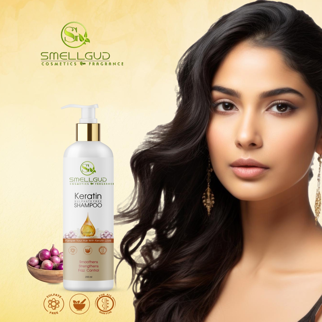 Keratin Shampoo For Weak & Damaged Hair by Smellgud cosmetics