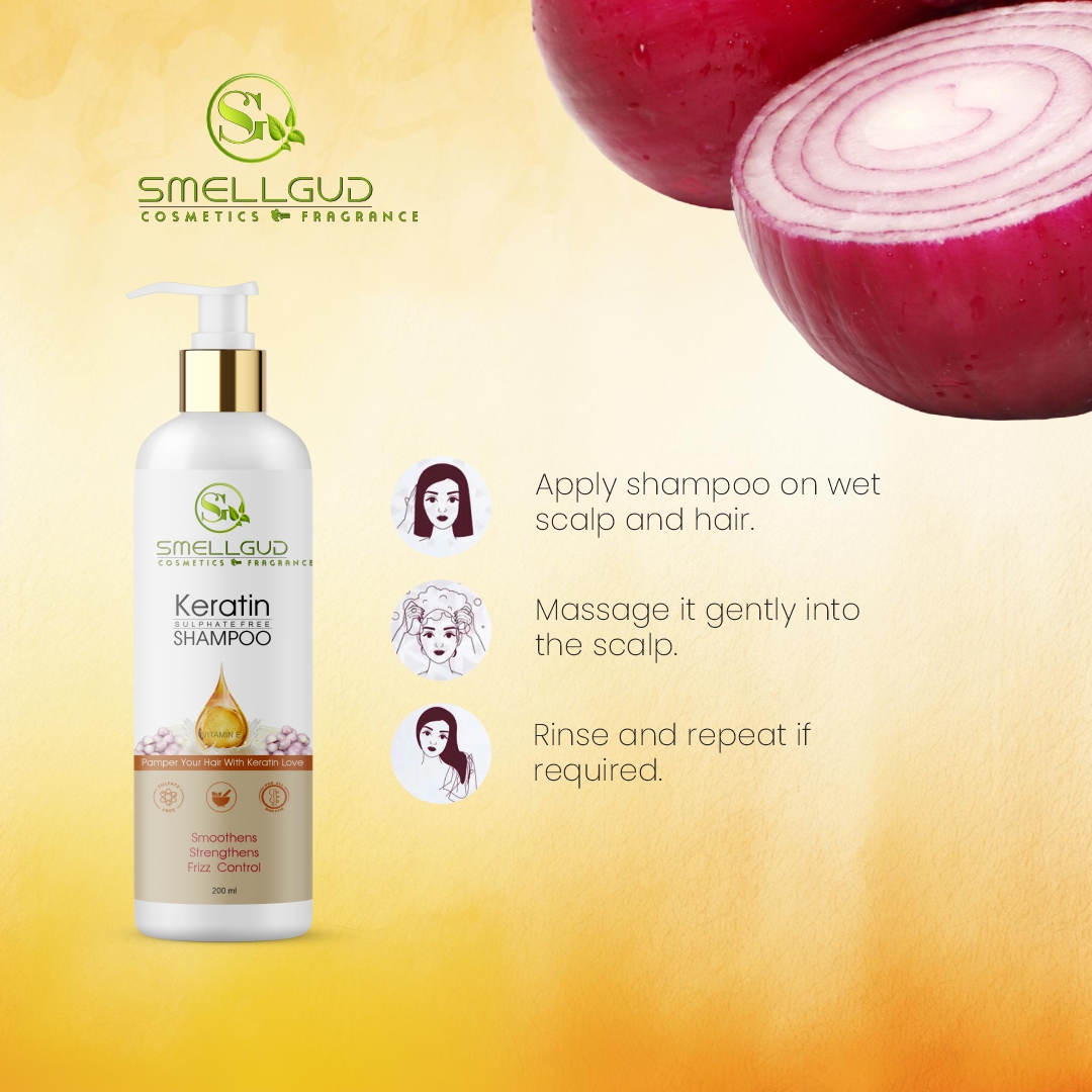 Keratin Shampoo For Weak & Damaged Hair by Smellgud cosmetics