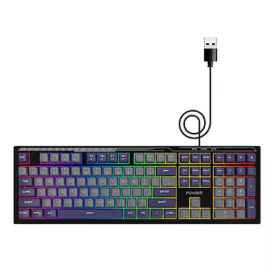 POWER X USB WIRED KEYBOARD MODEL- PWX-ULTRAKEYS 108 GRAY BLUE