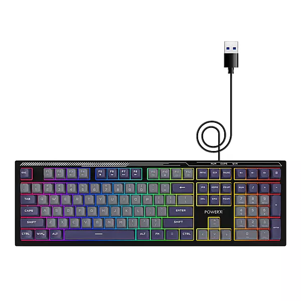POWER X USB WIRED KEYBOARD MODEL- PWX-ULTRAKEYS 108 BLUE GRAY