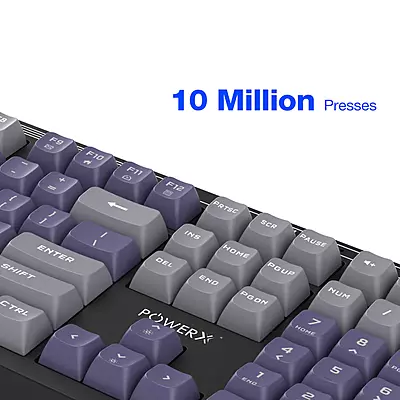 POWER X USB WIRED KEYBOARD MODEL- PWX-ULTRAKEYS 108 BLUE GRAY