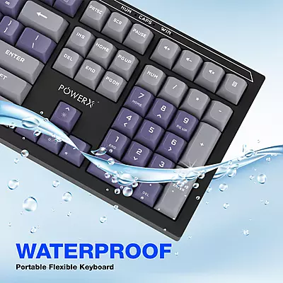 POWER X USB WIRED KEYBOARD MODEL- PWX-ULTRAKEYS 108 BLUE GRAY