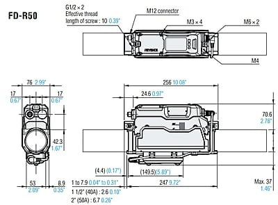 Keyence Clamp-On Liquid Flow Meter FD-R Series Keyence Clamp-On Liquid Flow Meter FD-R Series