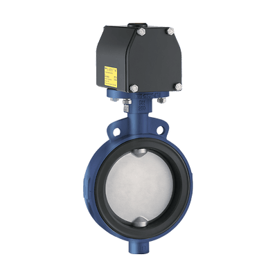 Keystone Optiseal Resilient Seated Butterfly Valve with Powered Actuator