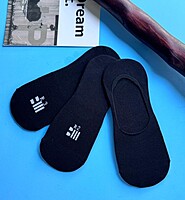 Invisible Black  Socks 3 Pcs