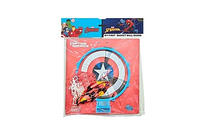 King Krab Captain America Kids Basketball Set with Deflated Ball (Multicolor)