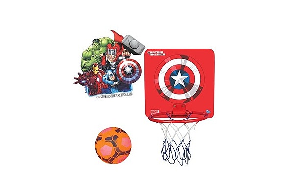 King Krab Captain America Kids Basketball Set with Deflated Ball (Multicolor)