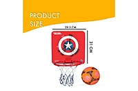 King Krab Captain America Kids Basketball Set with Deflated Ball (Multicolor)