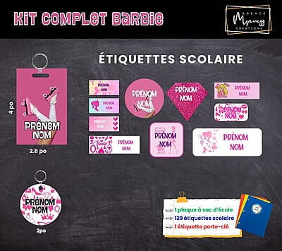Étiquettes thématique Barbie