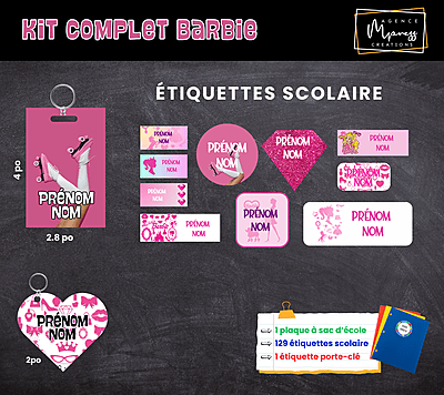 Étiquettes thématique Barbie