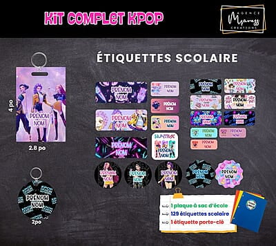 Étiquettes thématique KPOP Demon Hunters