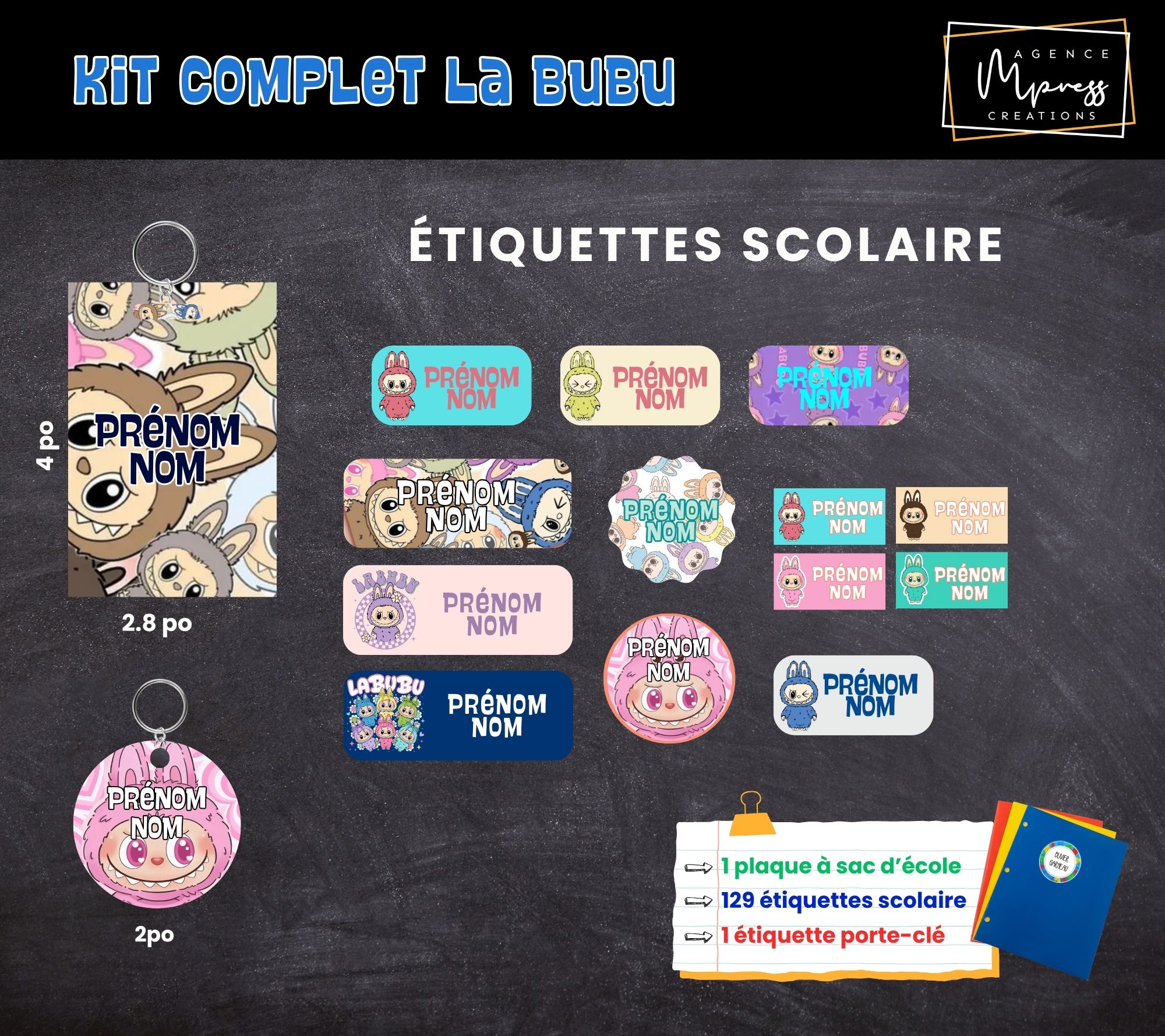 Étiquettes thématique Labubu Étiquettes thématique Labubu