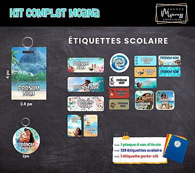 Étiquettes thématique Moana
