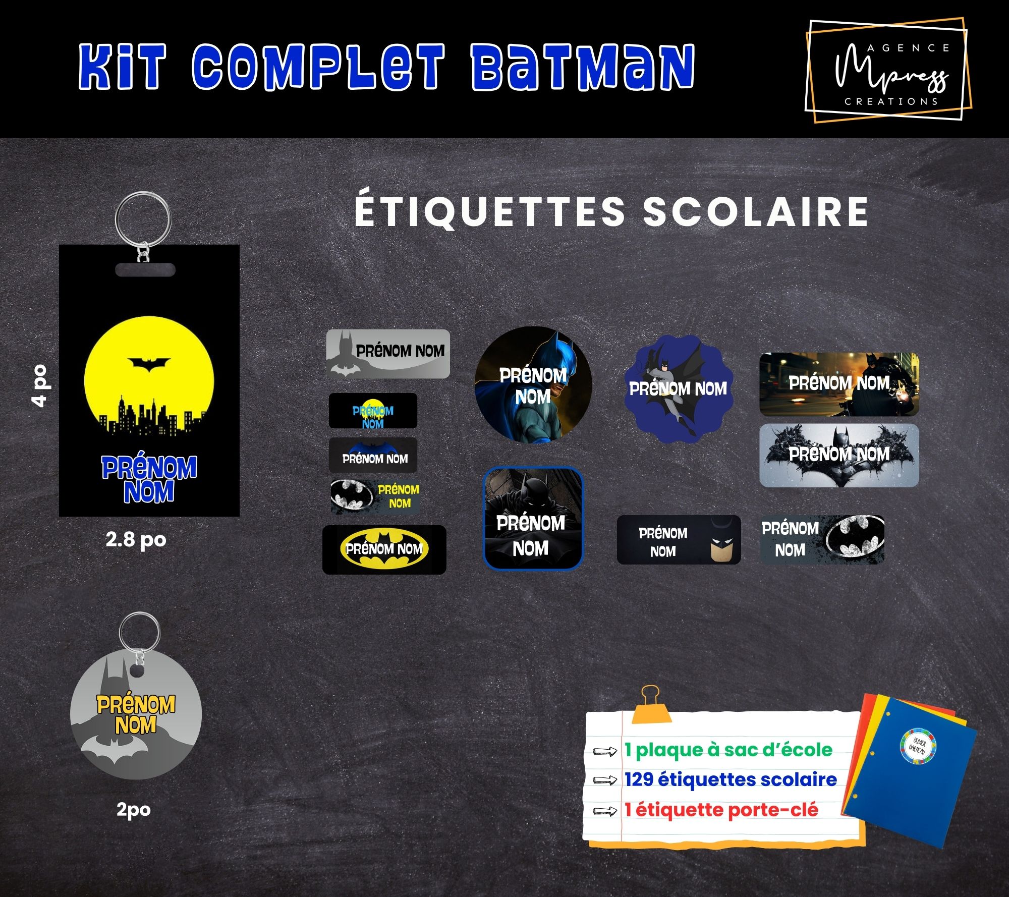 Étiquettes thématique Batman