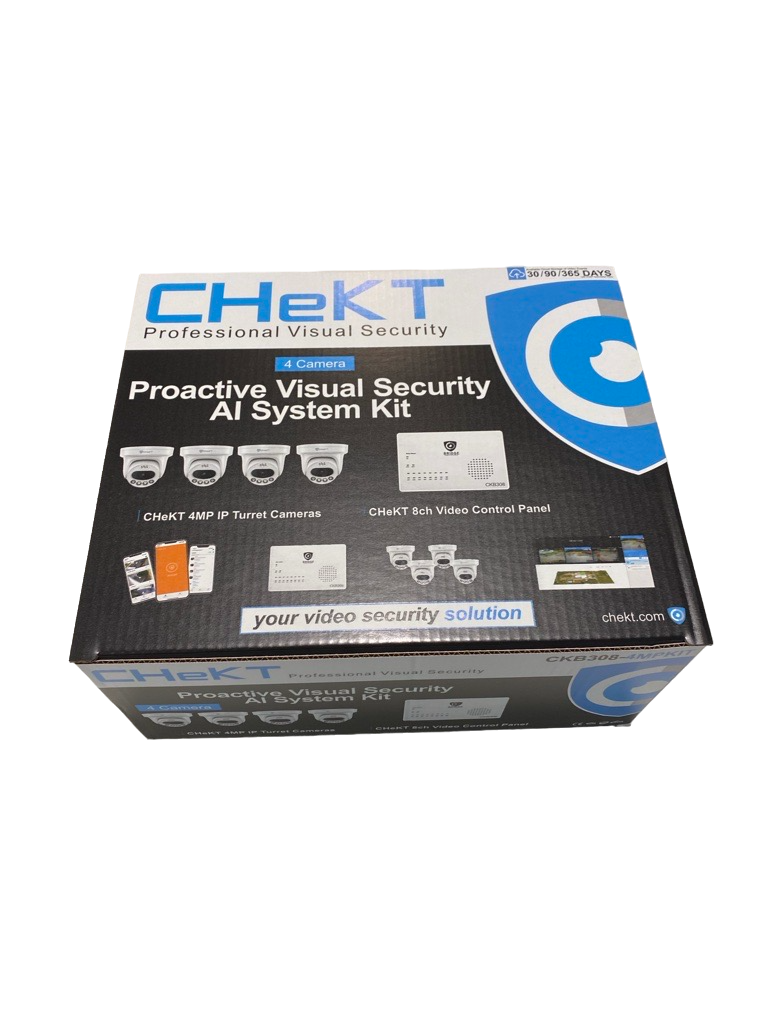 CHeKT Visual Security System 4 Camera Kit (4MP) CHeKT Visual Security System 4 Camera Kit (4MP)