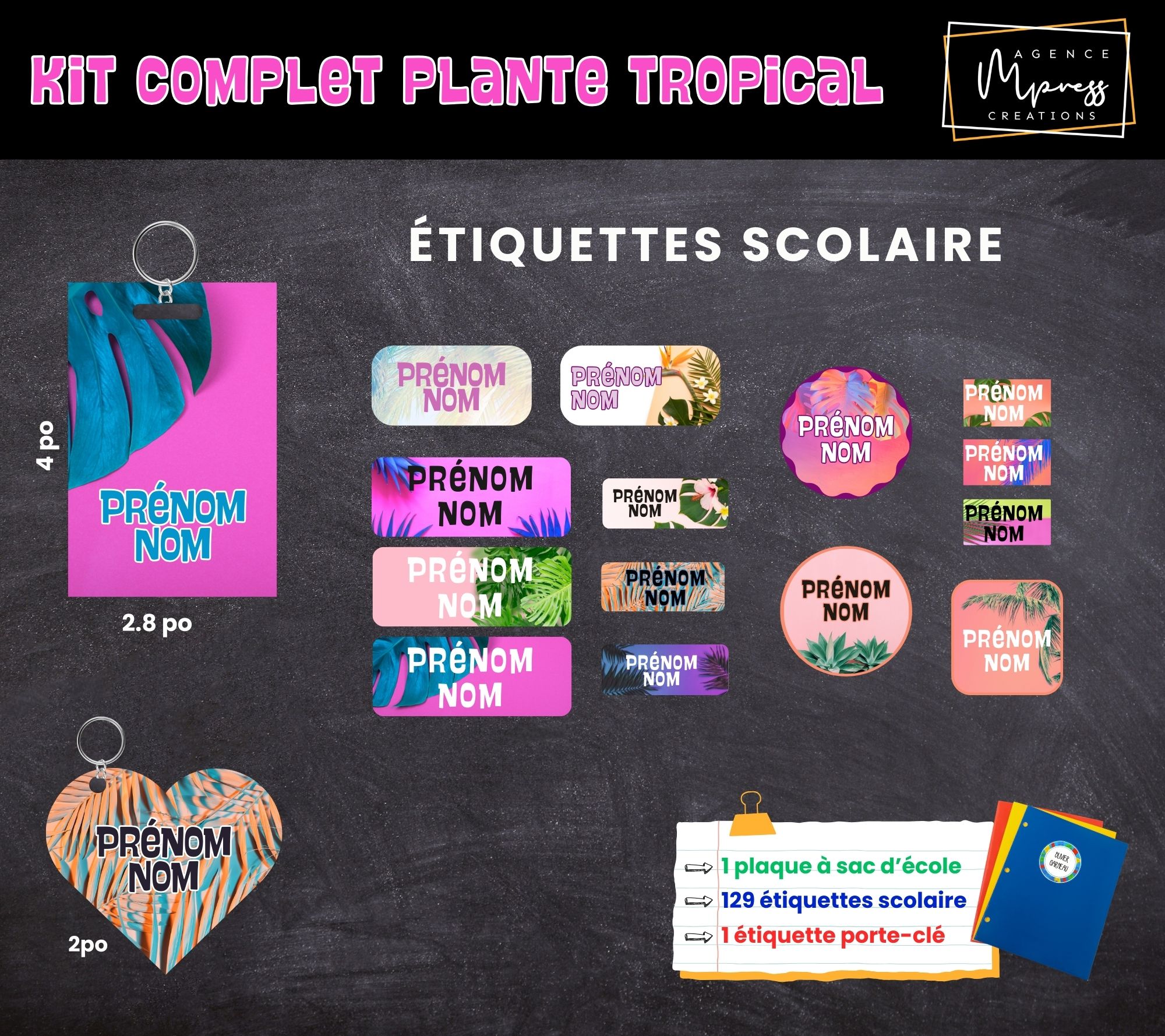 Étiquettes thématique Plante Tropical