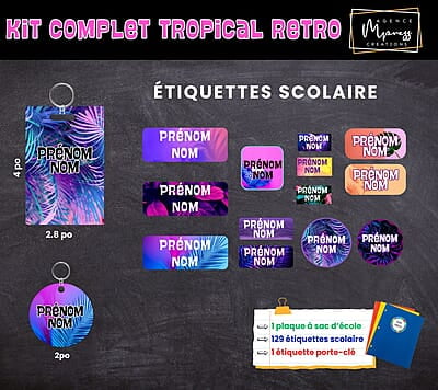 Étiquettes thématique Tropical Retro