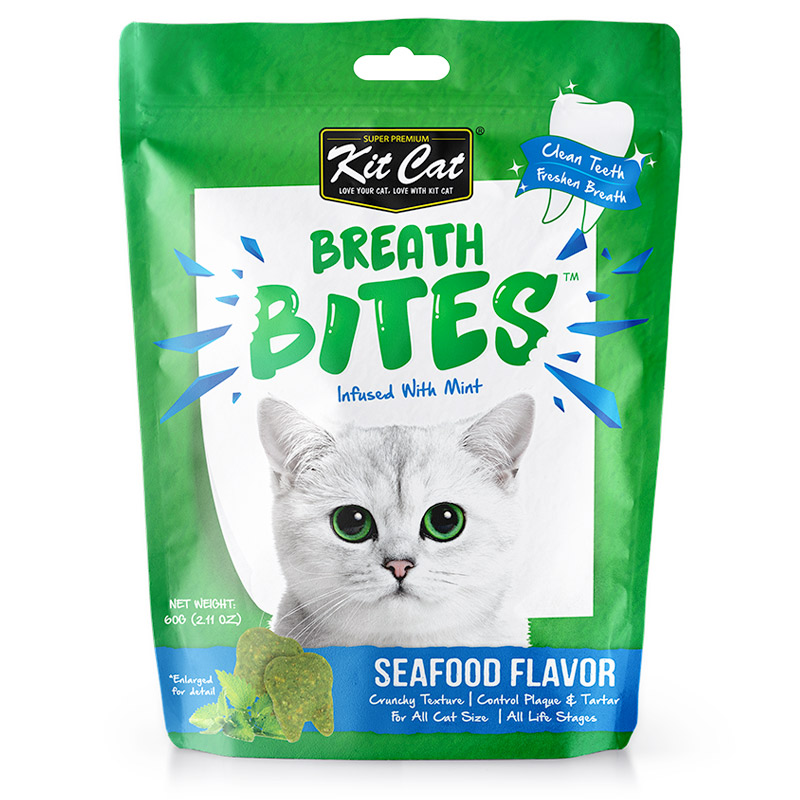Kit Cat Breath Bites Seafoods Flavor 60g Kit Cat Breath Bites Seafoods Flavor 60g