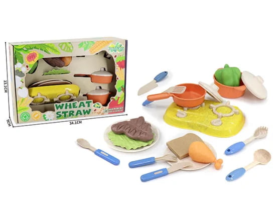 Kolinbaby Wheat Straw Kitchen Playset - Steak & Chicken