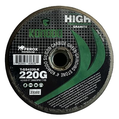 Komodo Hybrid Grinding Wheel - 4", 220 grit, Box of 10 Wheels Komodo Hybrid Grinding Wheel - 4", 220 grit, Box of 10 Wheels