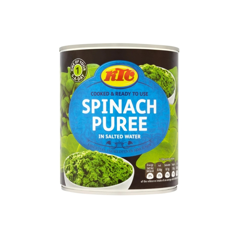 20062 Ktc Spinach Puree Tins 395g X 12